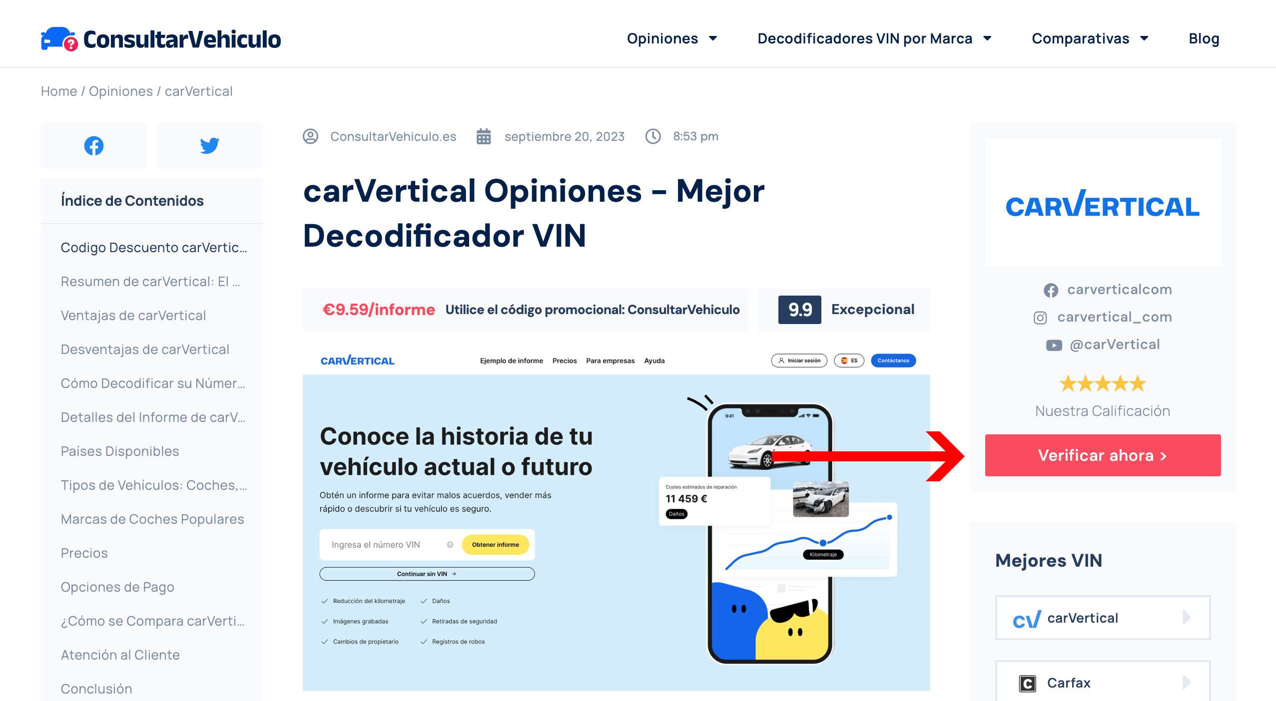 Cómo obtener un descuento en carVertical